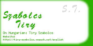 szabolcs tiry business card